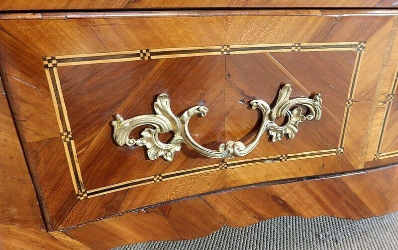 photo for sale Tomb Chest Of Drawers In Regional Wood Marquetry, Louis XIV Period   Eighteenth