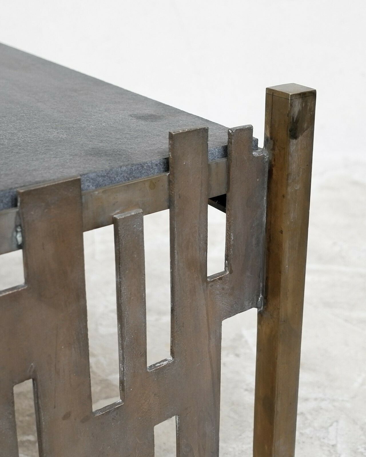 Italian Bronze Brutalist Coffee Table photo furniture