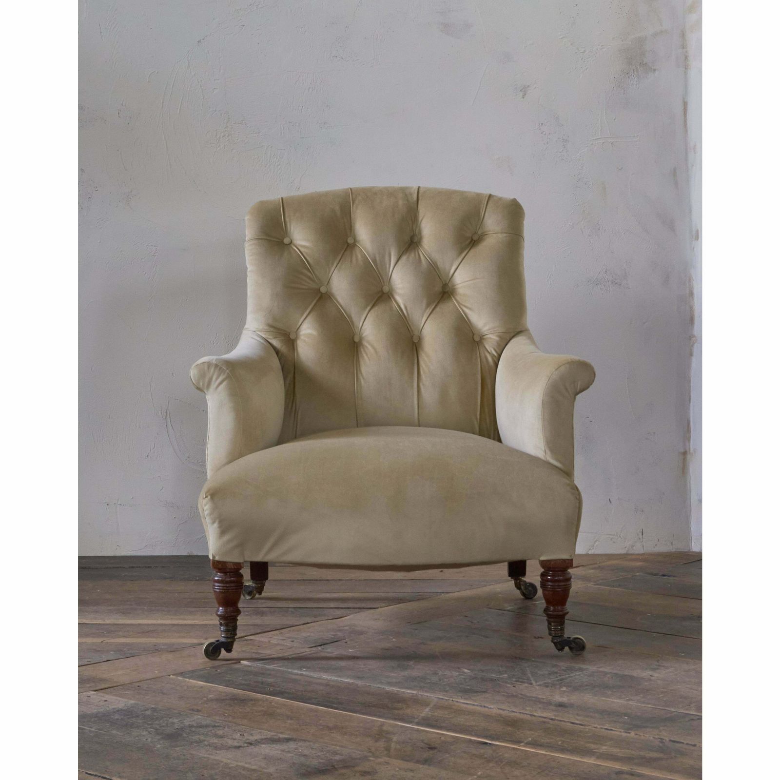 Howard And Sons Armchair In Gold Velvet photo furniture