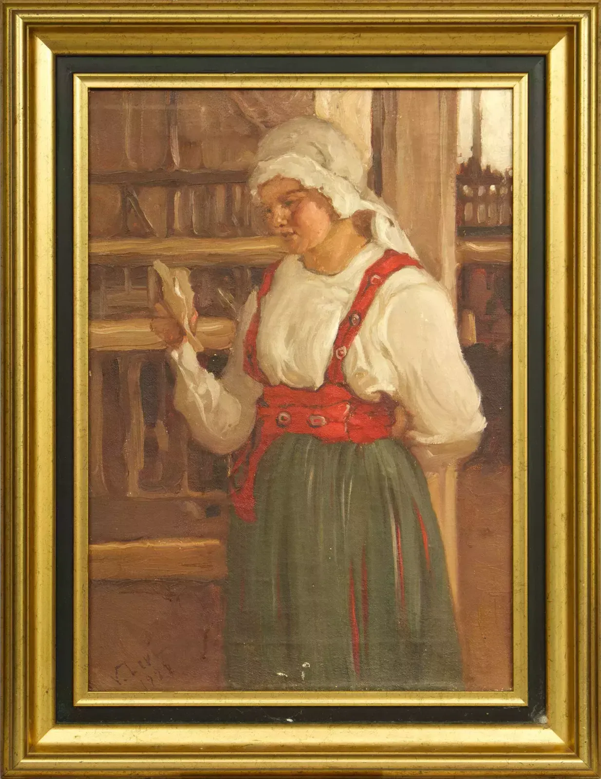 A Girl From Karelia, 1910s, Antique