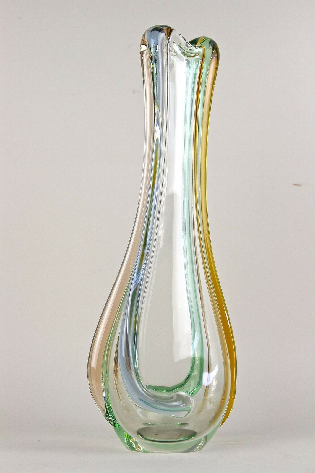 Mid Century Modern Murano Glass Vase By Sommerso Murano, Italy Circa 1960 photo furniture