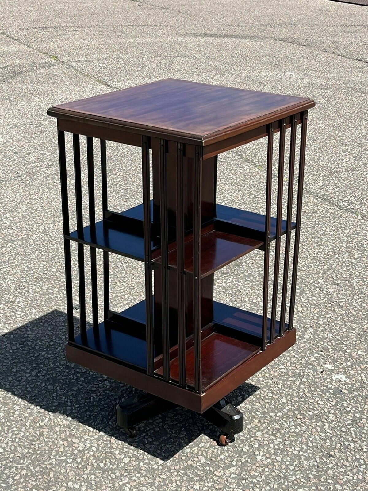 Edwardian Inlaid Mahogany Revolving Bookcase photo buy