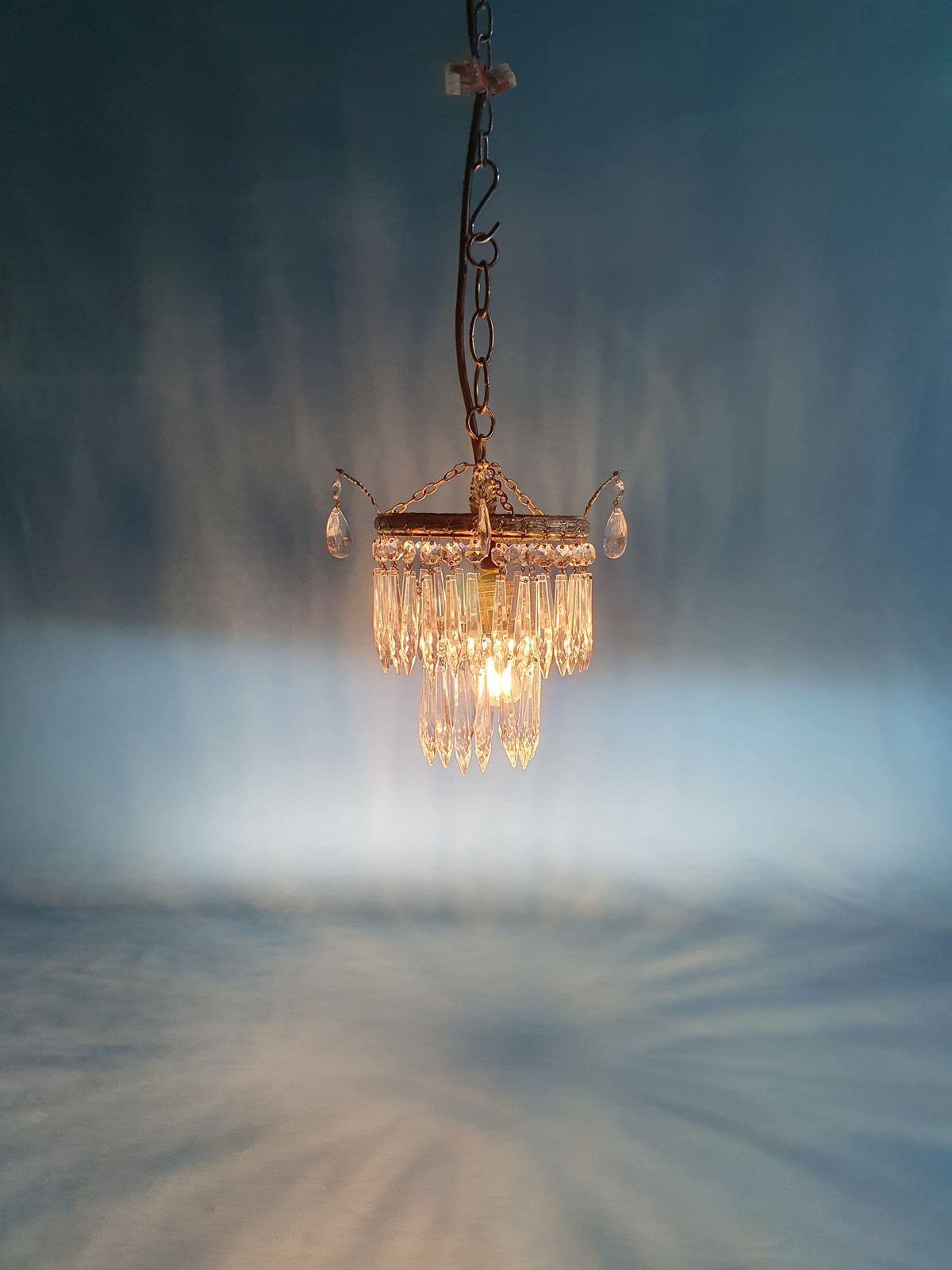 Small Spike Chandelier Early 20th Century 8" photo furniture