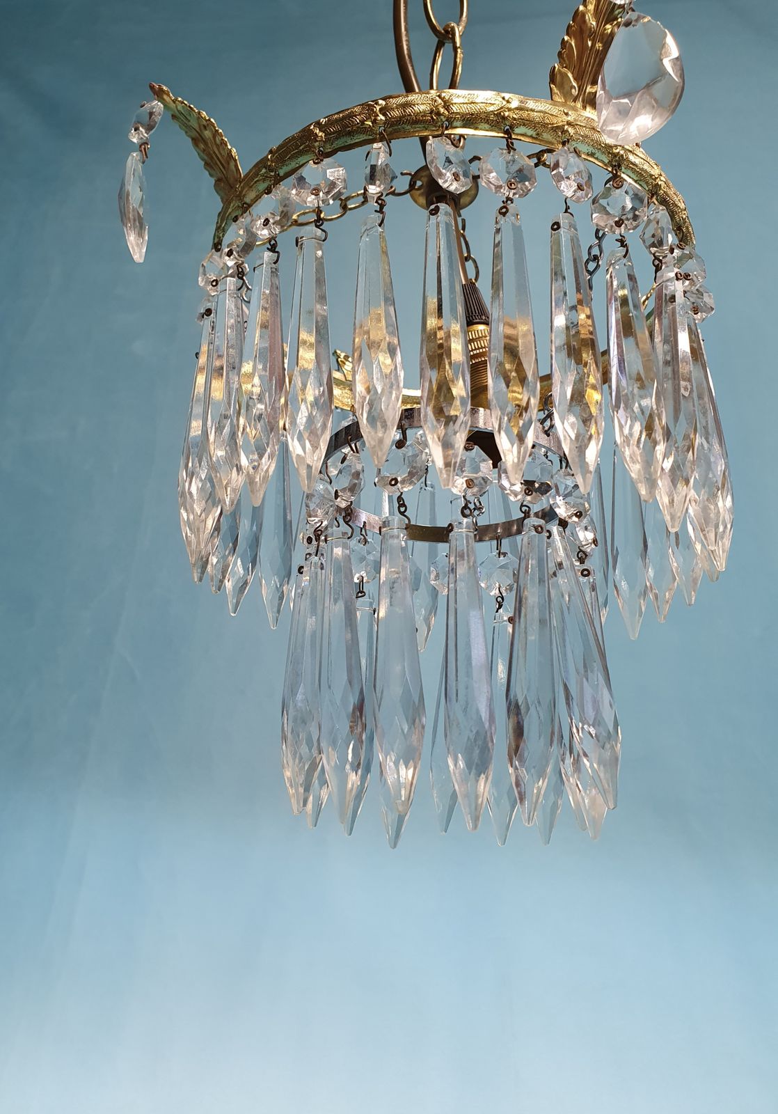 Small Spike Chandelier Early 20th Century 8" photo 220.0