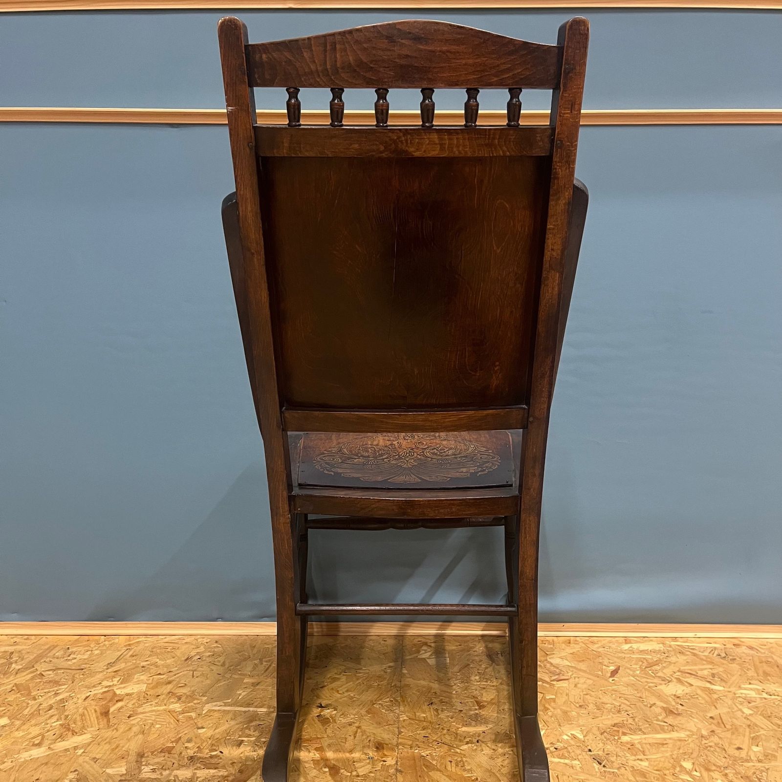 130.0 Antique Hand Carved Rocking Chair photo