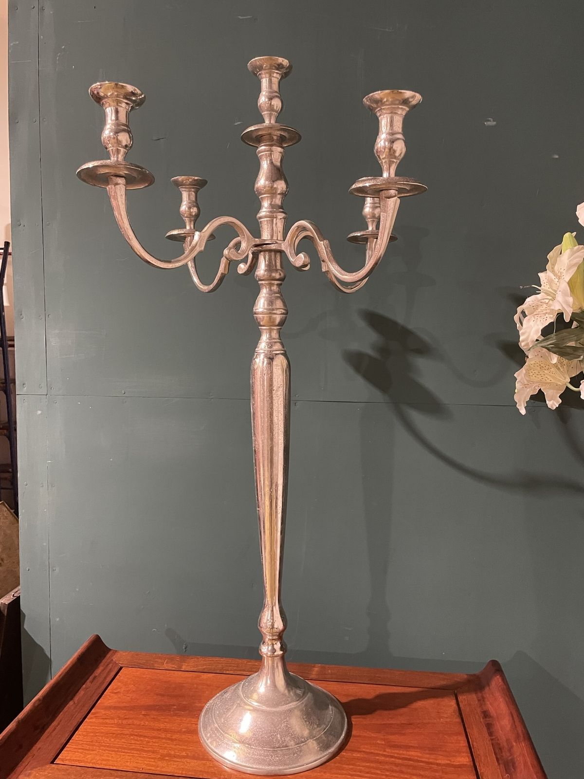 Large Decorative Metal Candelabra