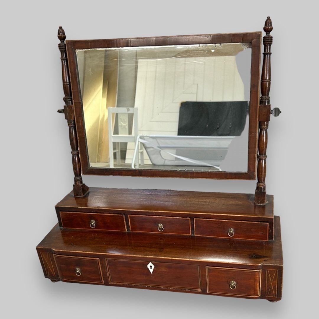 A Regency Two Tired Dressing Table Mirror