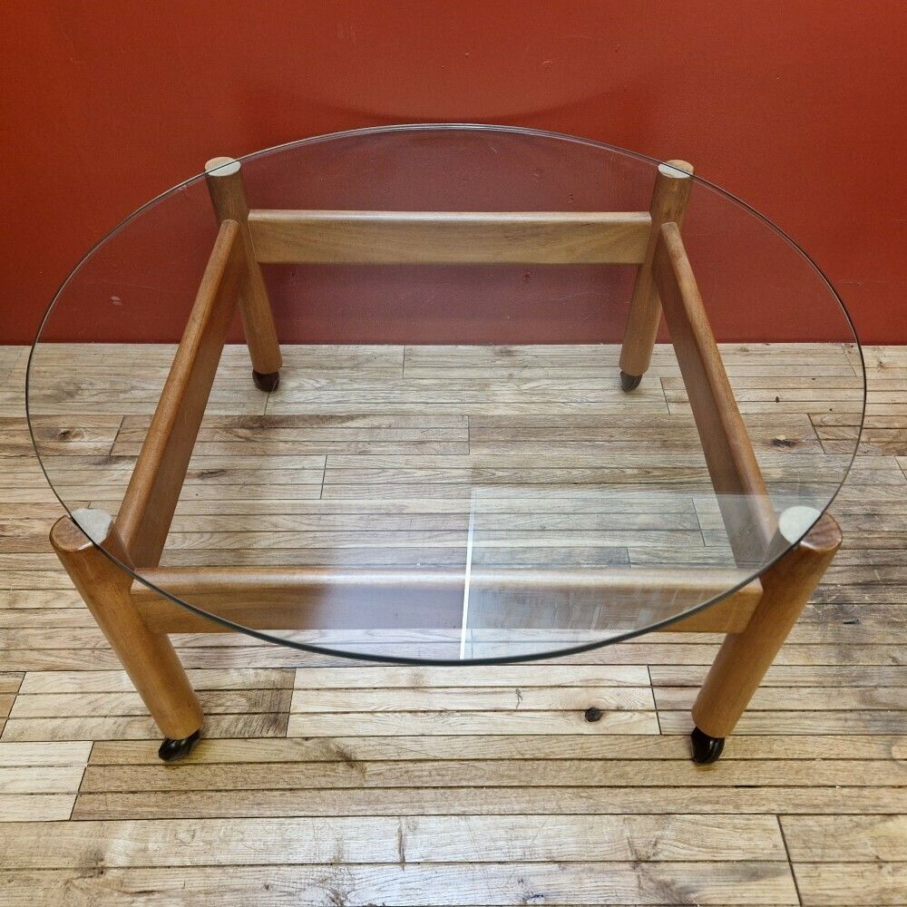 1960s Glass Topped Coffee Table photo Furniture