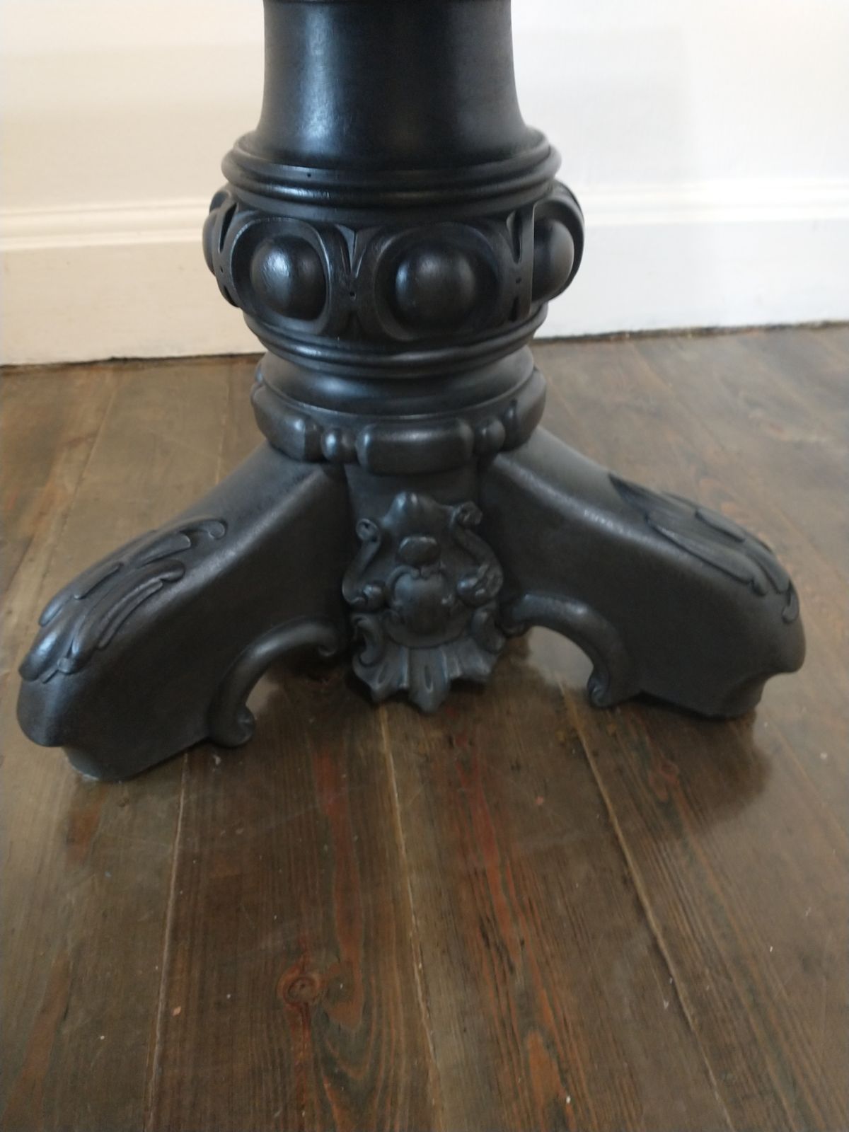 Painted Antique Pedestal Side Table photo vintage