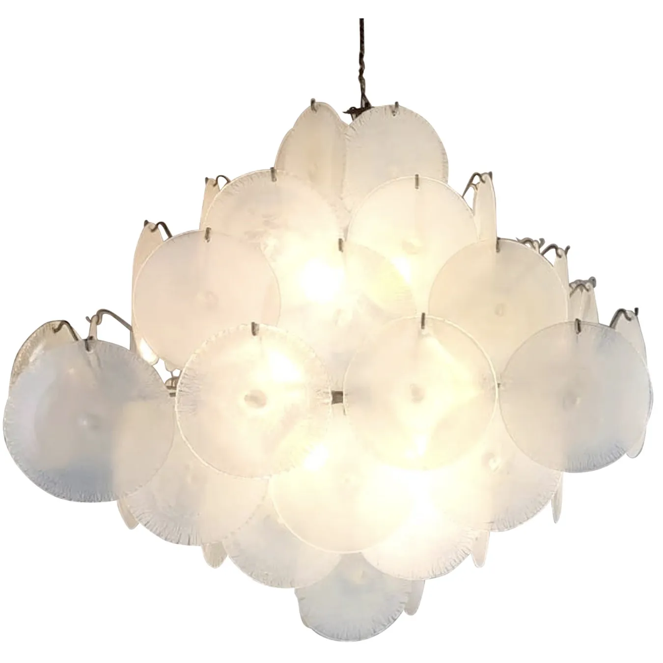 Mid Century Murano Glass Discs Suspension By Carlo Nason, 1960s