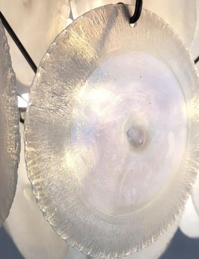 Mid Century Murano Glass Discs Suspension By Carlo Nason, 1960s photo furniture