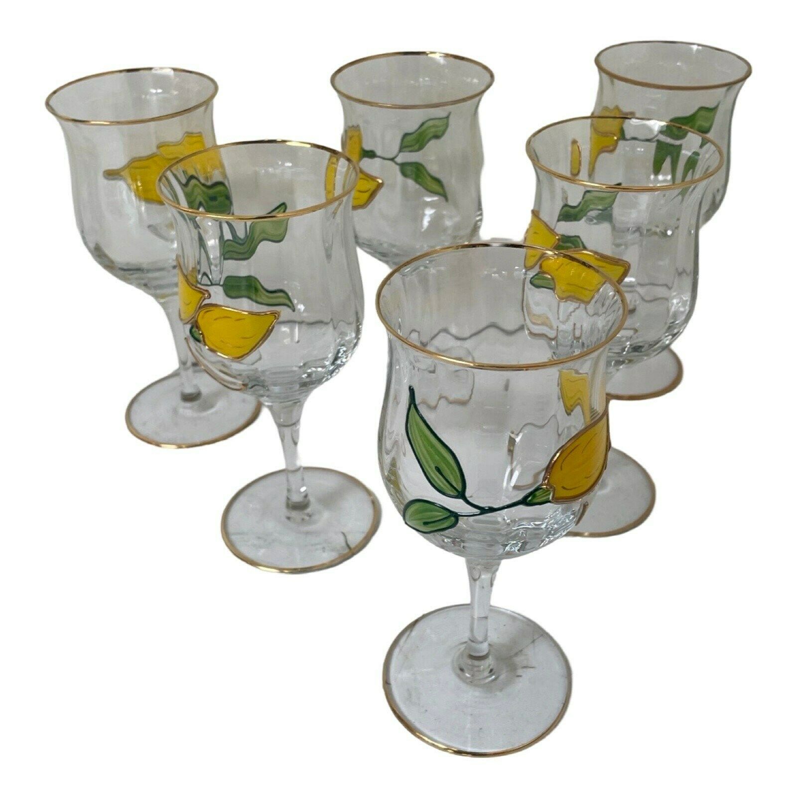 Paul Nagel   Set Of 6   Hand Painted (Wine) Glasses From The 'Tiffany' Series   Made In Germany photo furniture