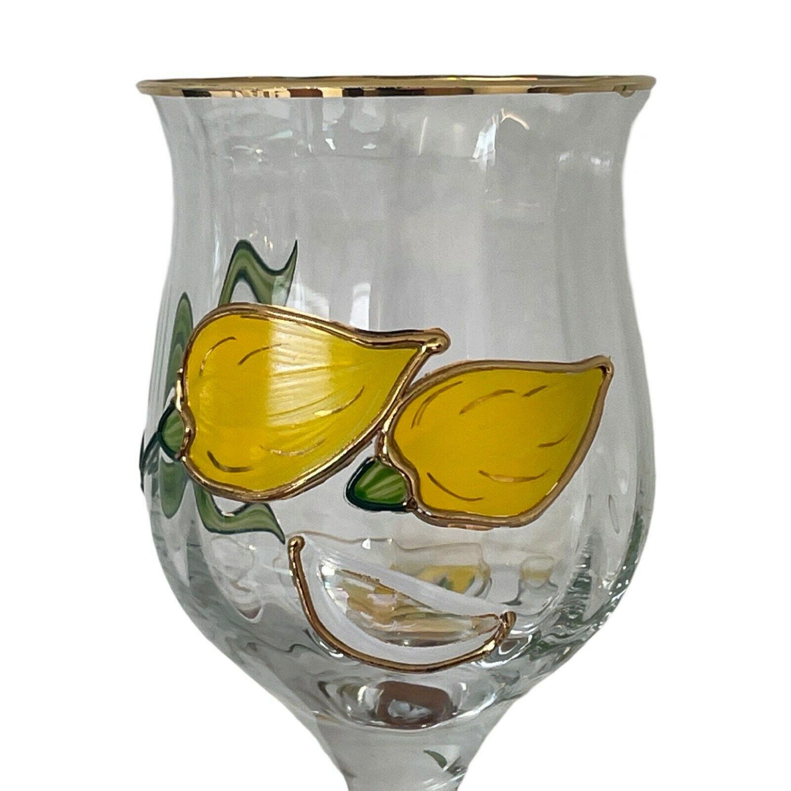 Paul Nagel   Set Of 6   Hand Painted (Wine) Glasses From The 'Tiffany' Series   Made In Germany photo 120.0