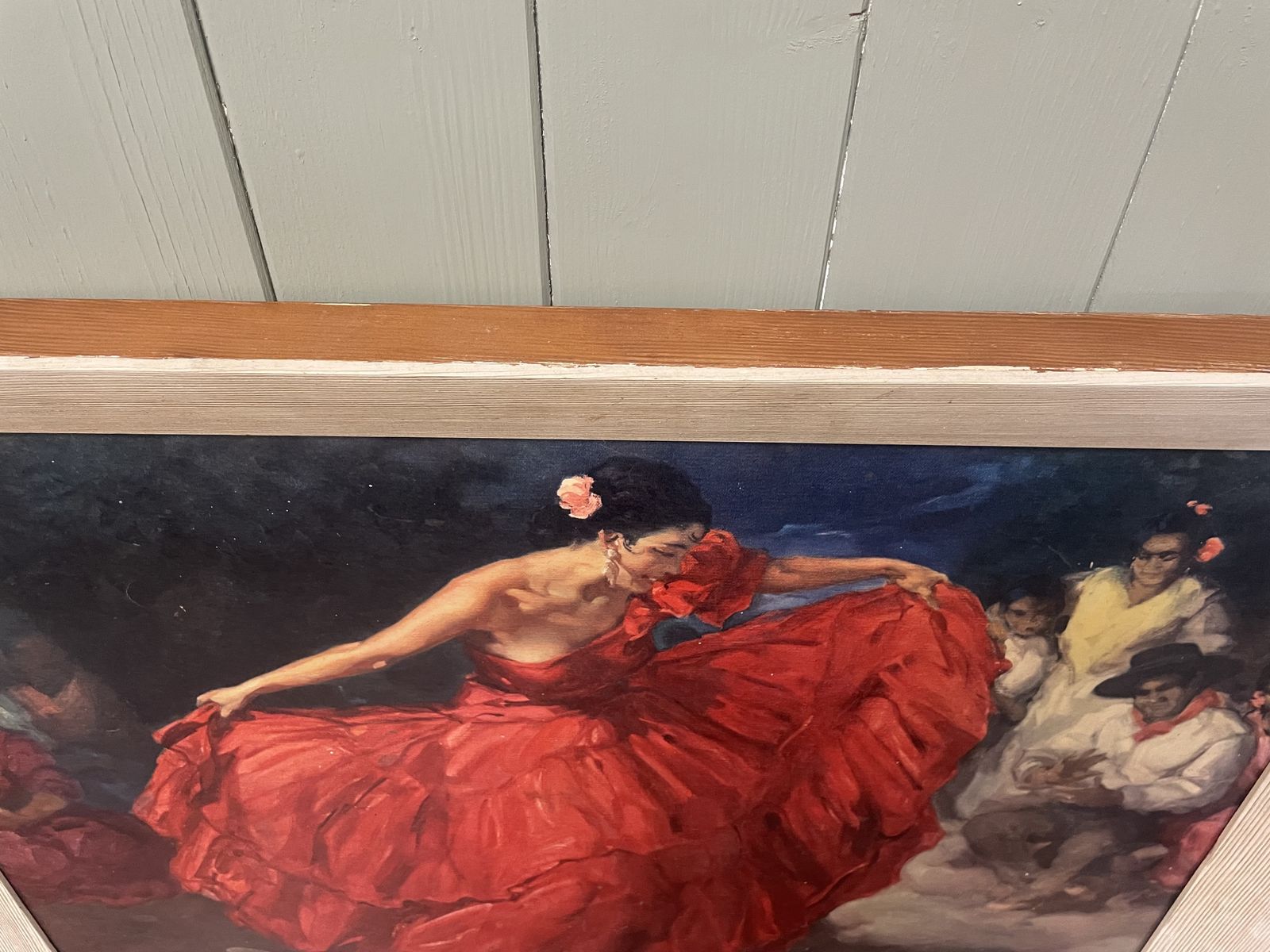 1950s Framed Print The Red Skirt F.R.S Clemente photo 95.0