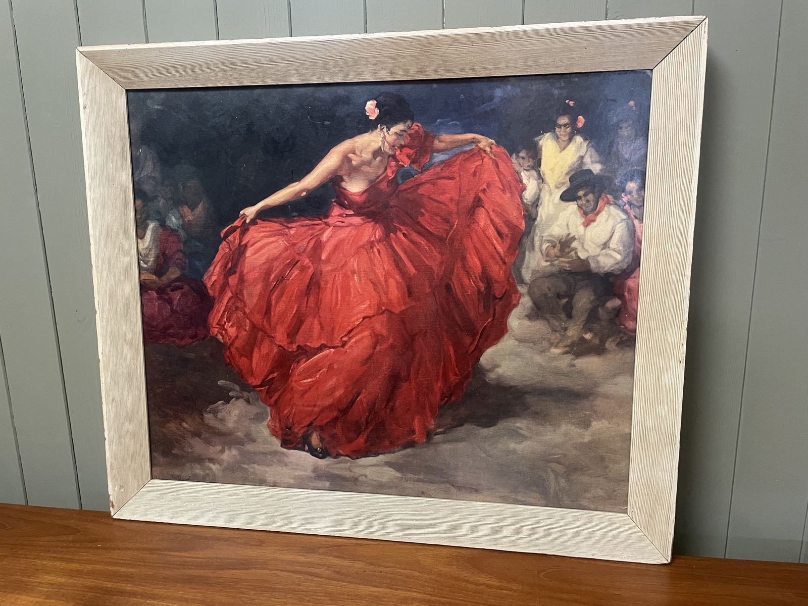 1950s Framed Print The Red Skirt F.R.S Clemente