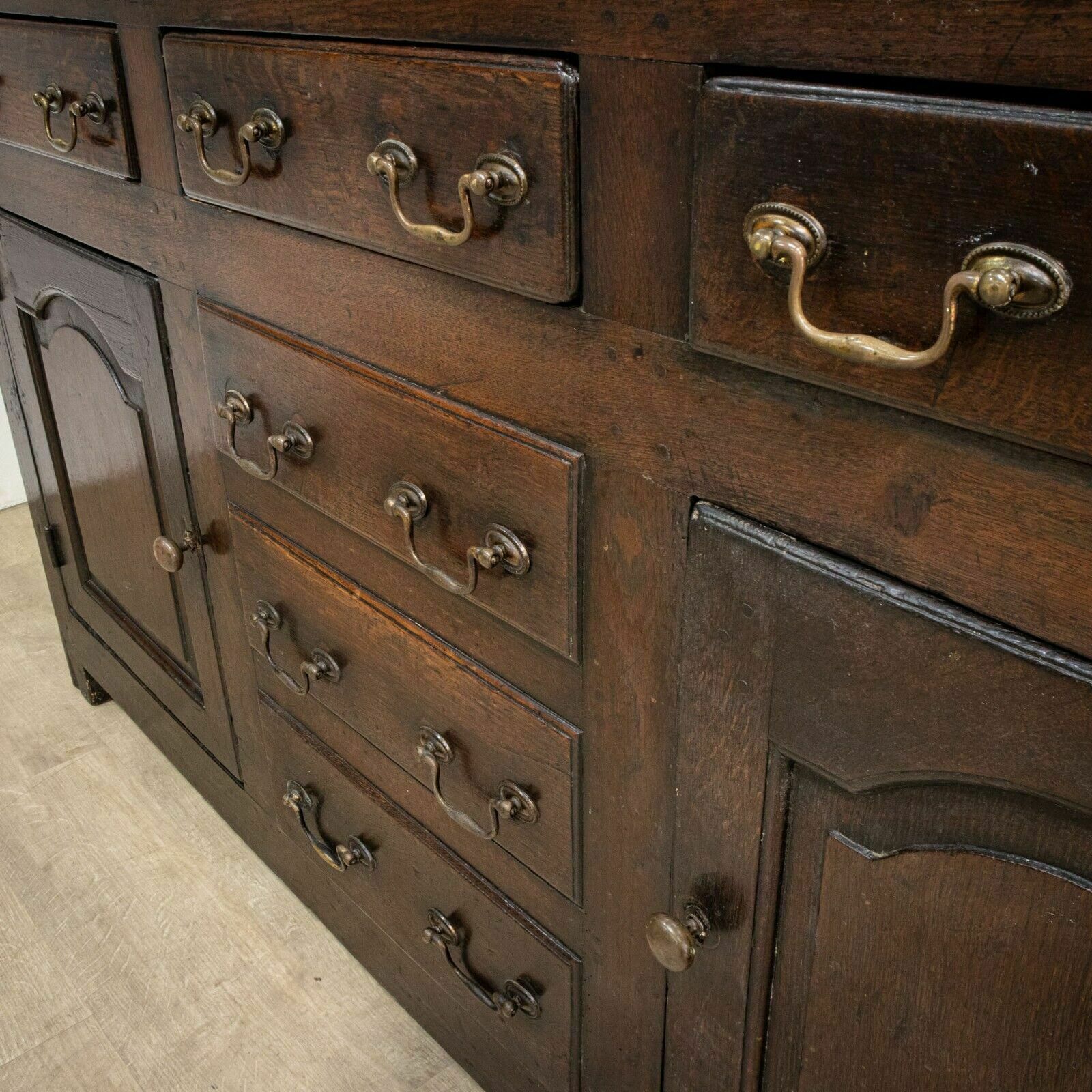 18th Century Oak Dresser With Plate Rack photo vintage