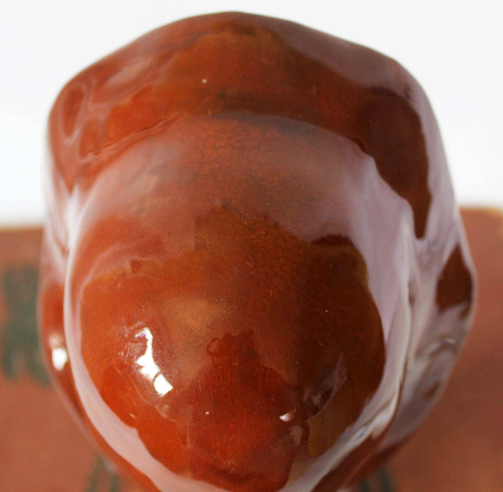 Vintage Circa 1970s Ceramic Sculpture, Lady With Hat, Dark Colored Skin, Brown Hat, Signed By Artist, Ceramic Art, Hand Made Hand Painted photo buy