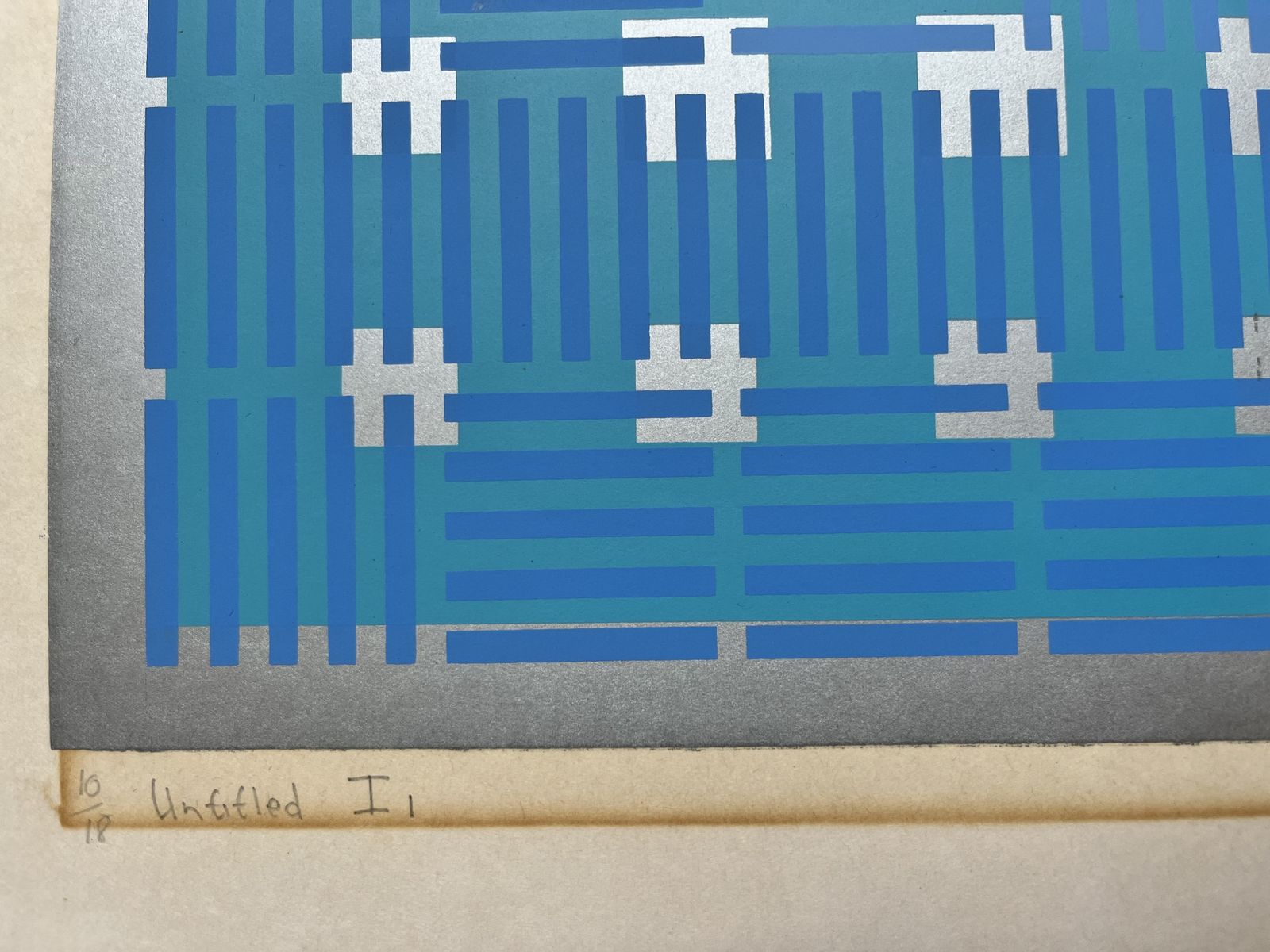 Abstract Modernist 1970s Ltd. Edn. Print No.10 Of 18   Manner Of Victor Vasarely (1906 1997) **Reduced** photo 265.0