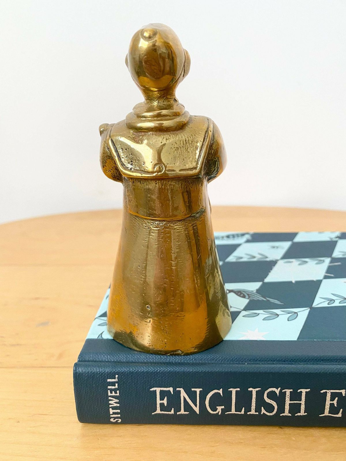 photo for sale Rare Brass Monk Bell, Hand Bell, Brass Ornament, Collectible Bell