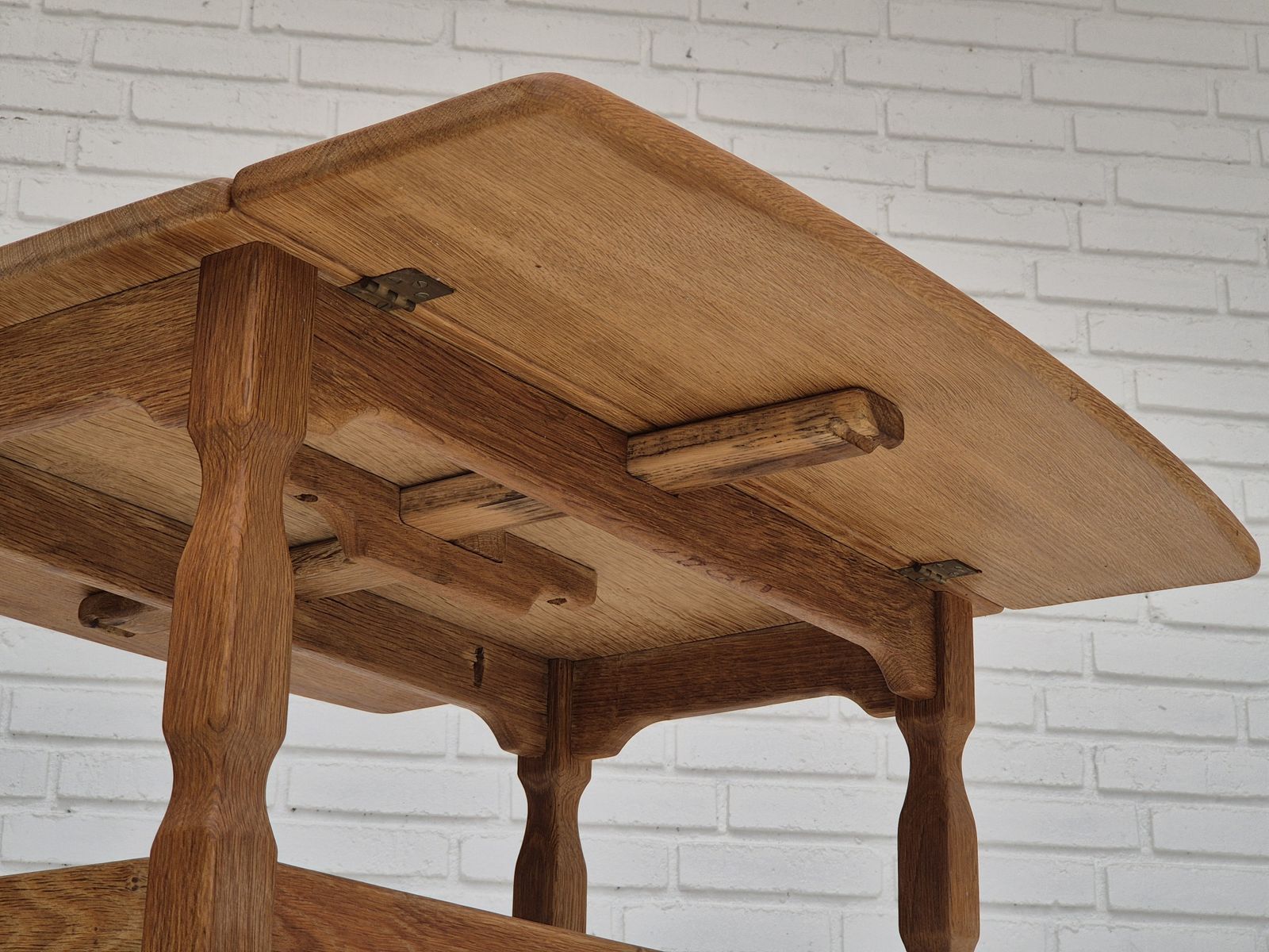 695.0 1970s, Danish Design By Henning Kjærnulf For Eg Kvalitetsmøbel, Foldable Table, Oak. photo