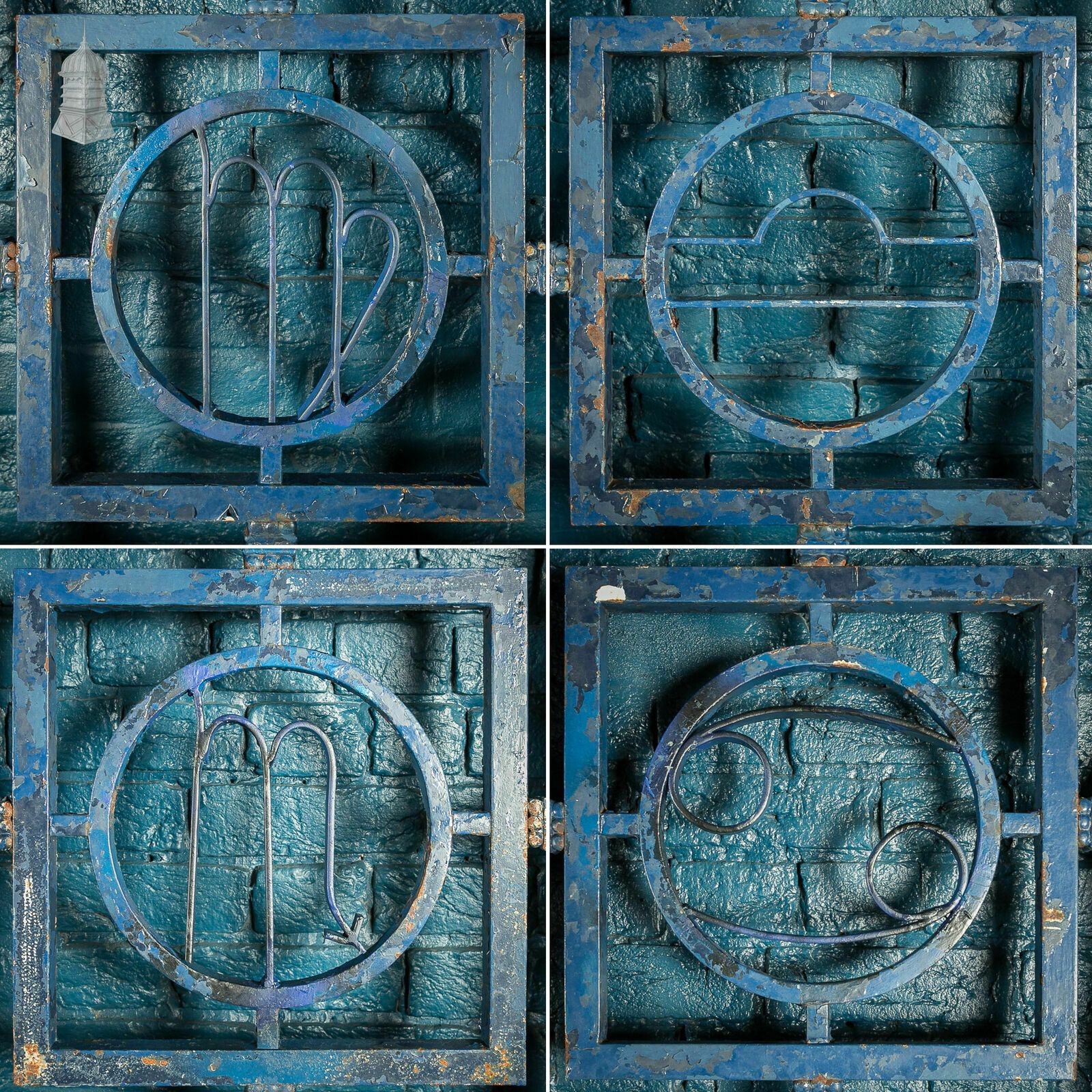 photo furniture Pair Of Large Cast Iron Gates With Zodiac Symbols