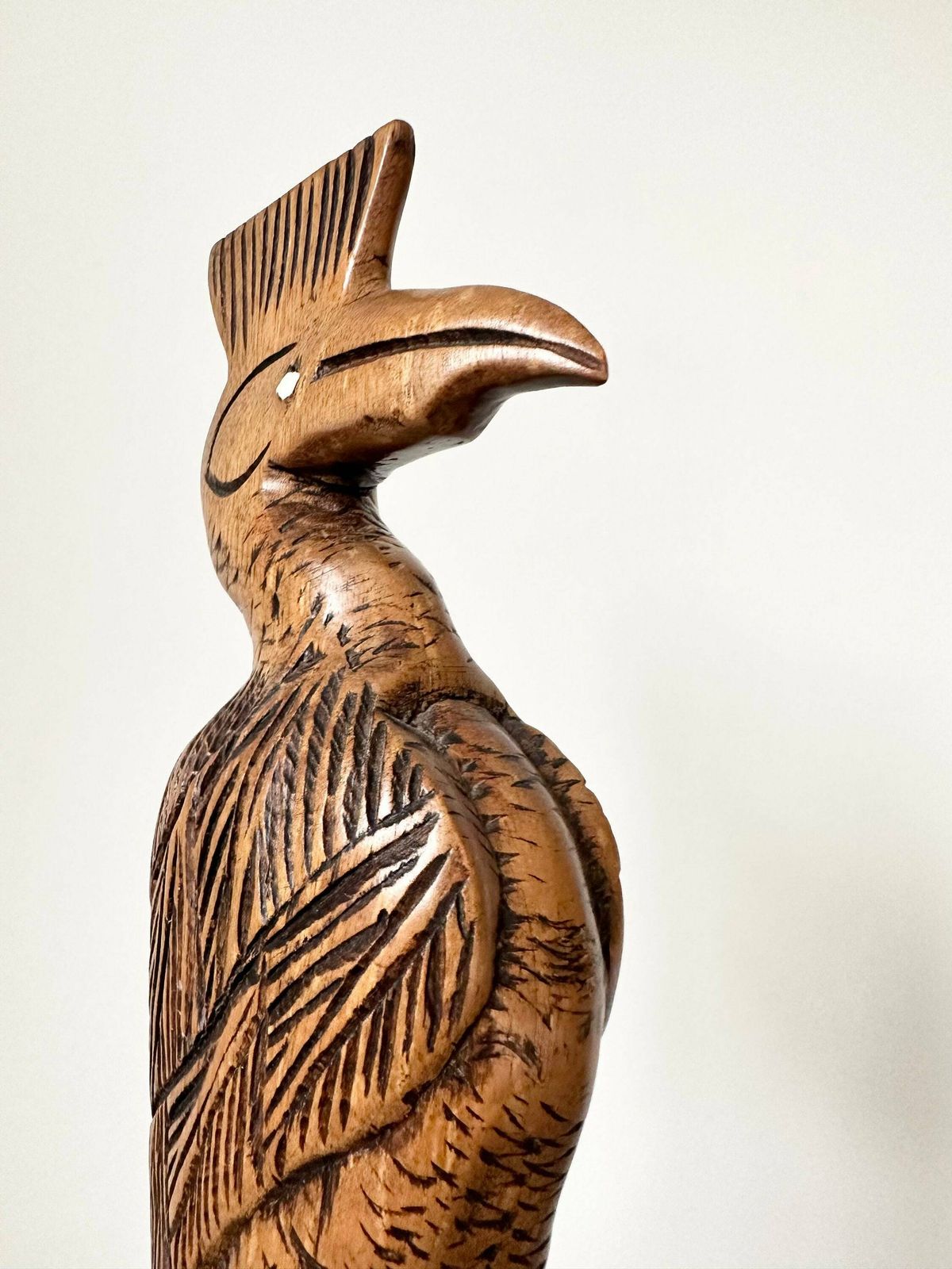 Pair Of Wood Birds, Hand Carved Birds photo vinterior