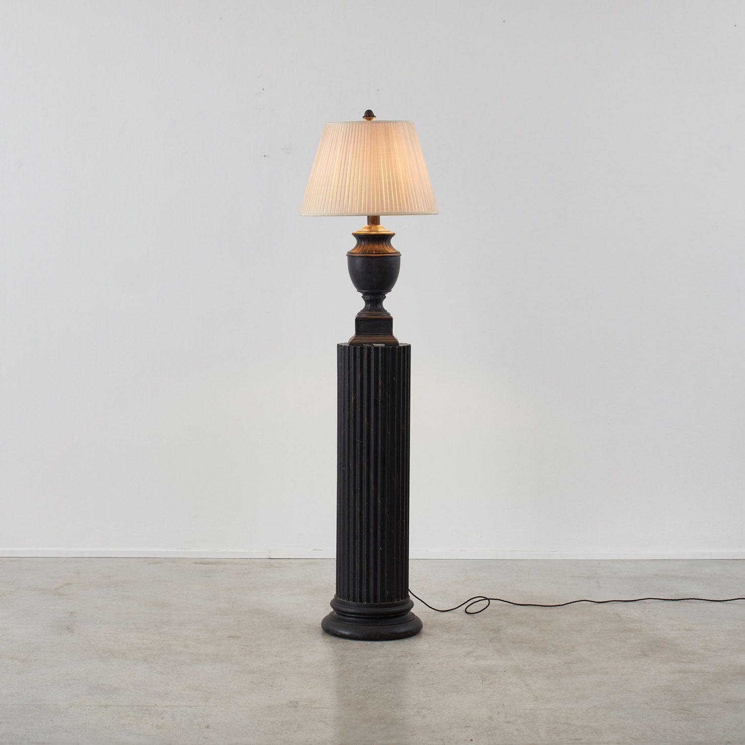 Scalloped Tin Plinth With Lamp Uk, Late 19th Century photo furniture