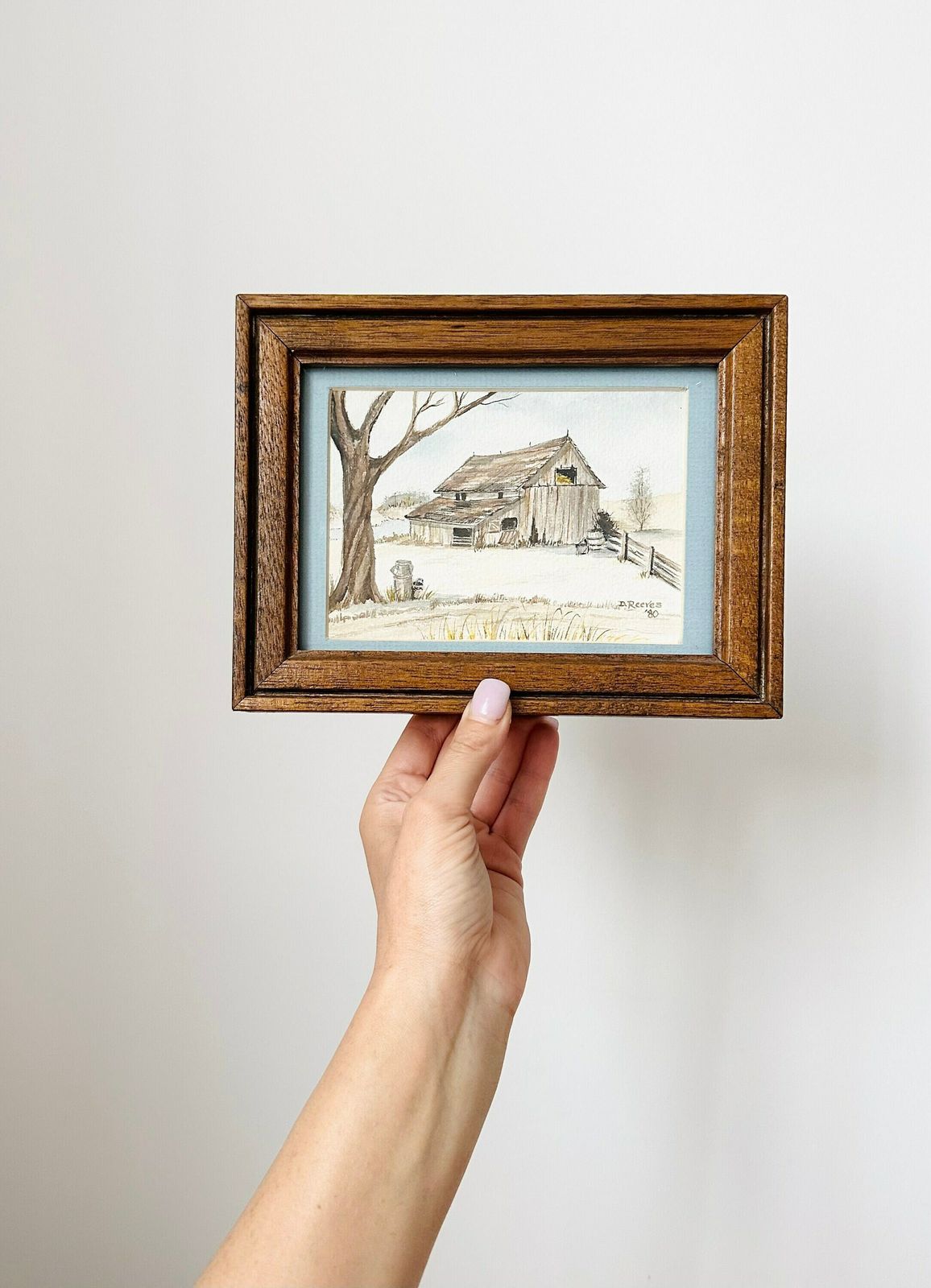 Original Watercolour Painting, Farm House, Landscape, Wall Decor