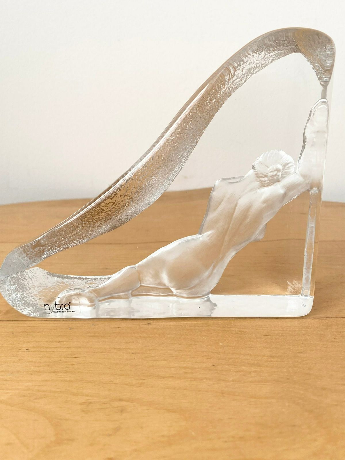 photo furniture Large Nybro Glasbruk Glass Paperweight, Nude Woman, Scandinavian Glass, Christmas Table Decor, Made In Sweden
