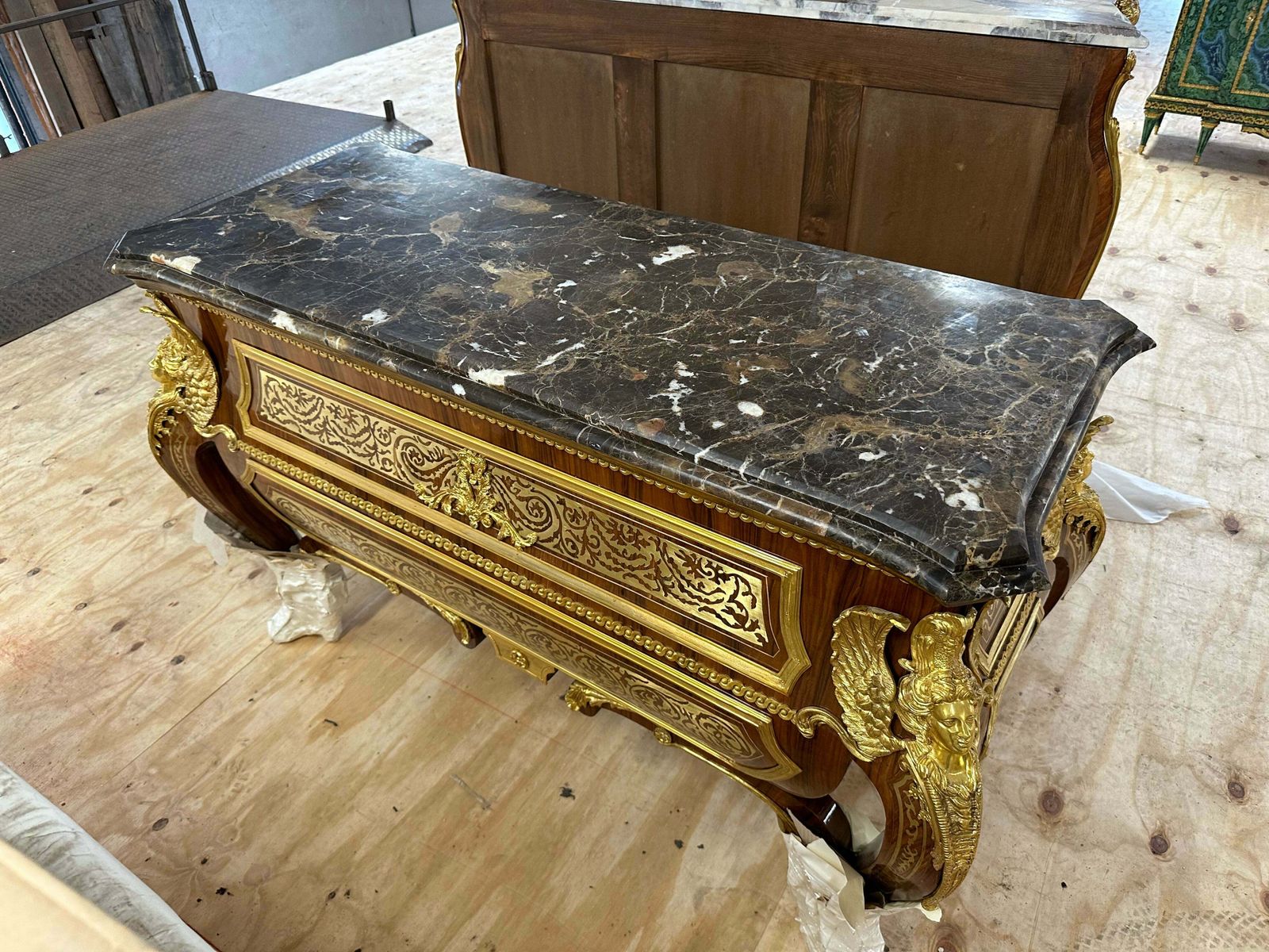 Rare, French Baroque, Bronze Mounted Chest Of Drawers, Linke Style (Pair Available) photo buy