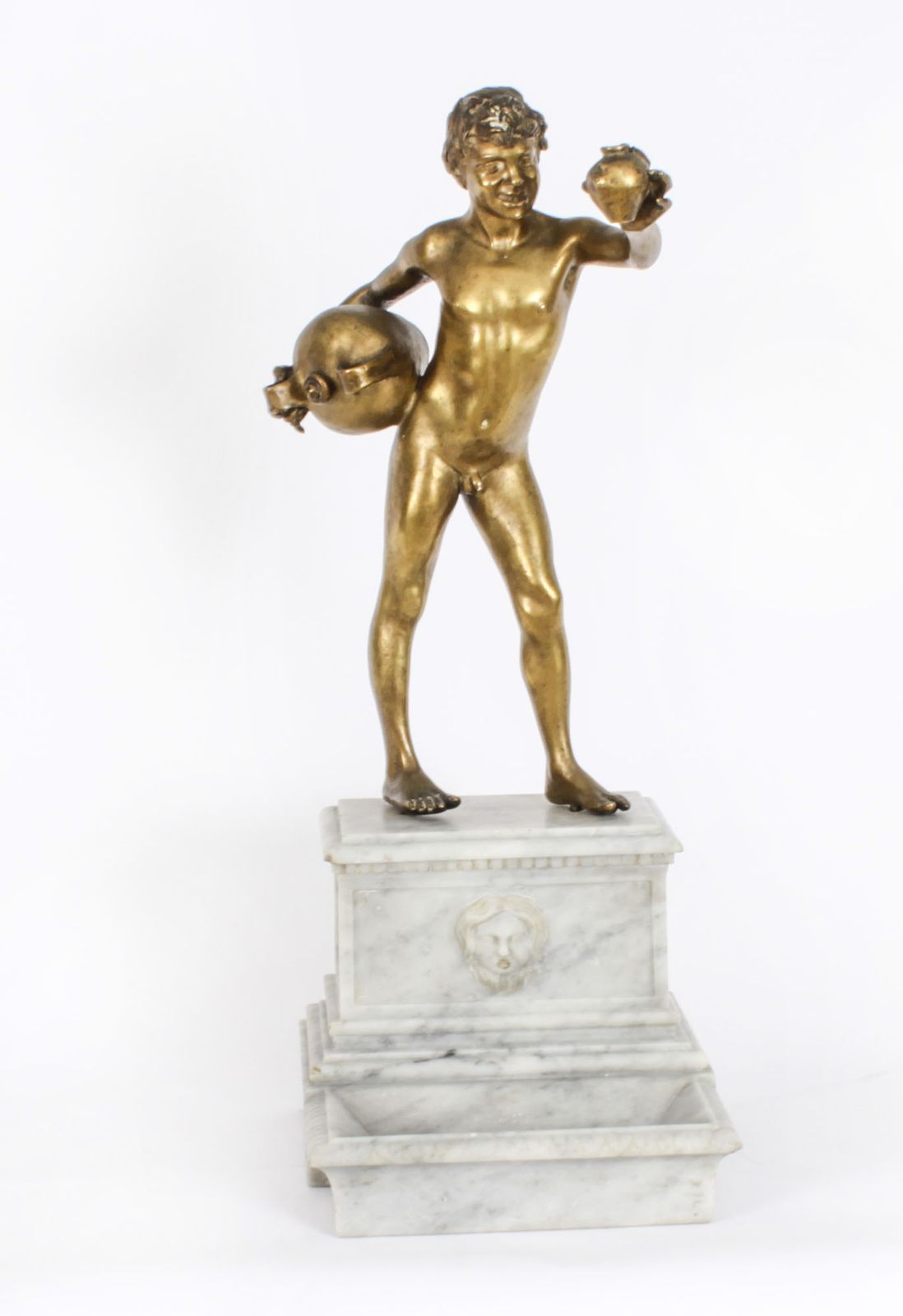 Antique 65cm Bronze "The Water Carrier" Vincenzo Gemito 19th Century photo furniture