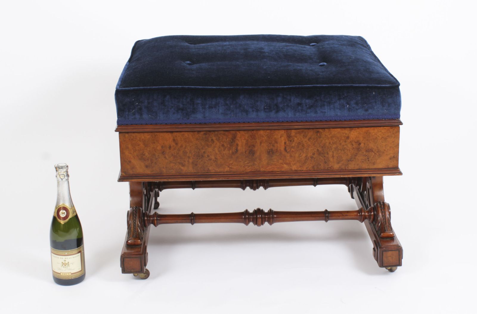 Furniture Antique French Empire Stool Circa 1820 19th C photo