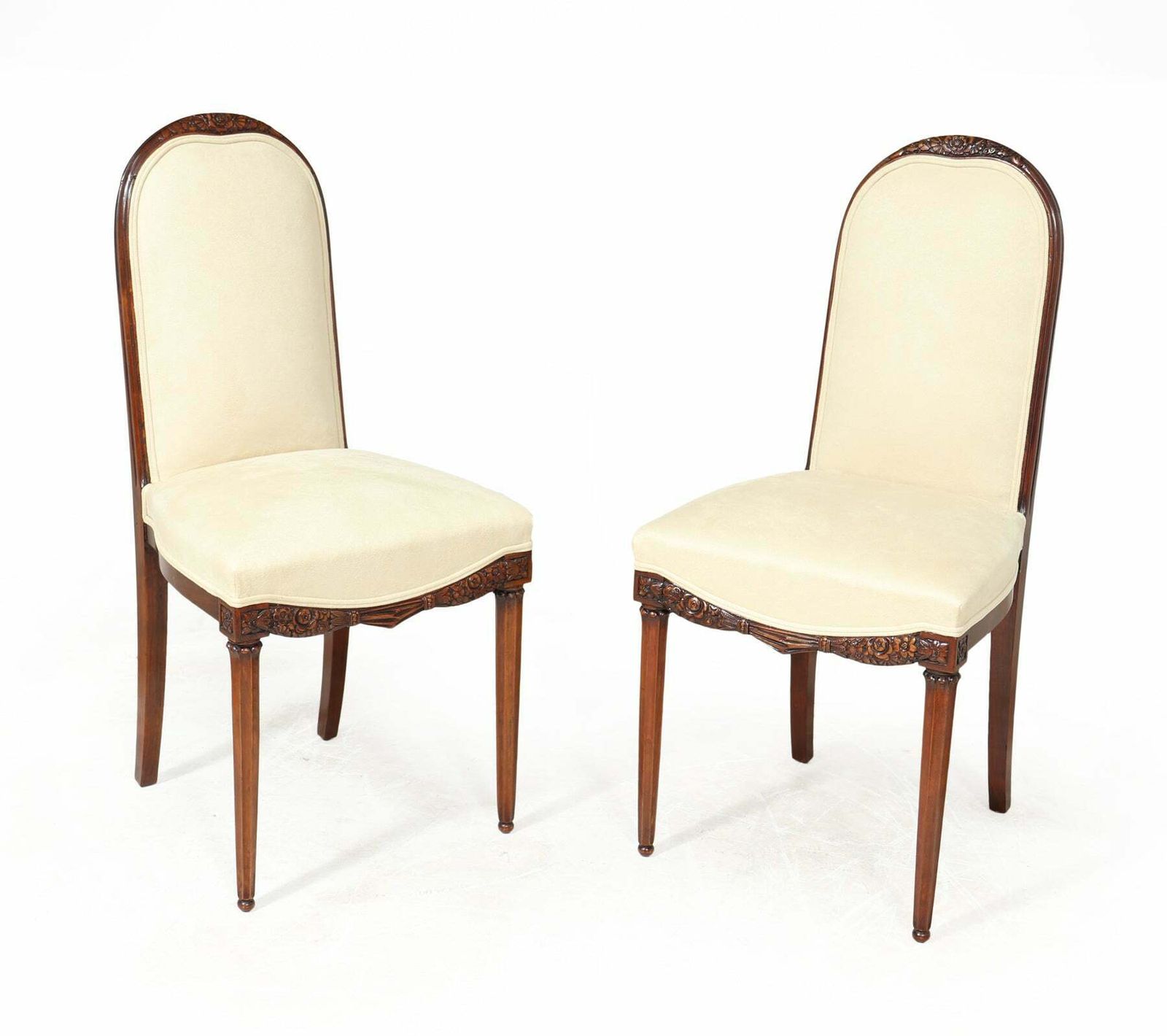 Pair Of French Art Deco Side Chairs By Paul Follot
