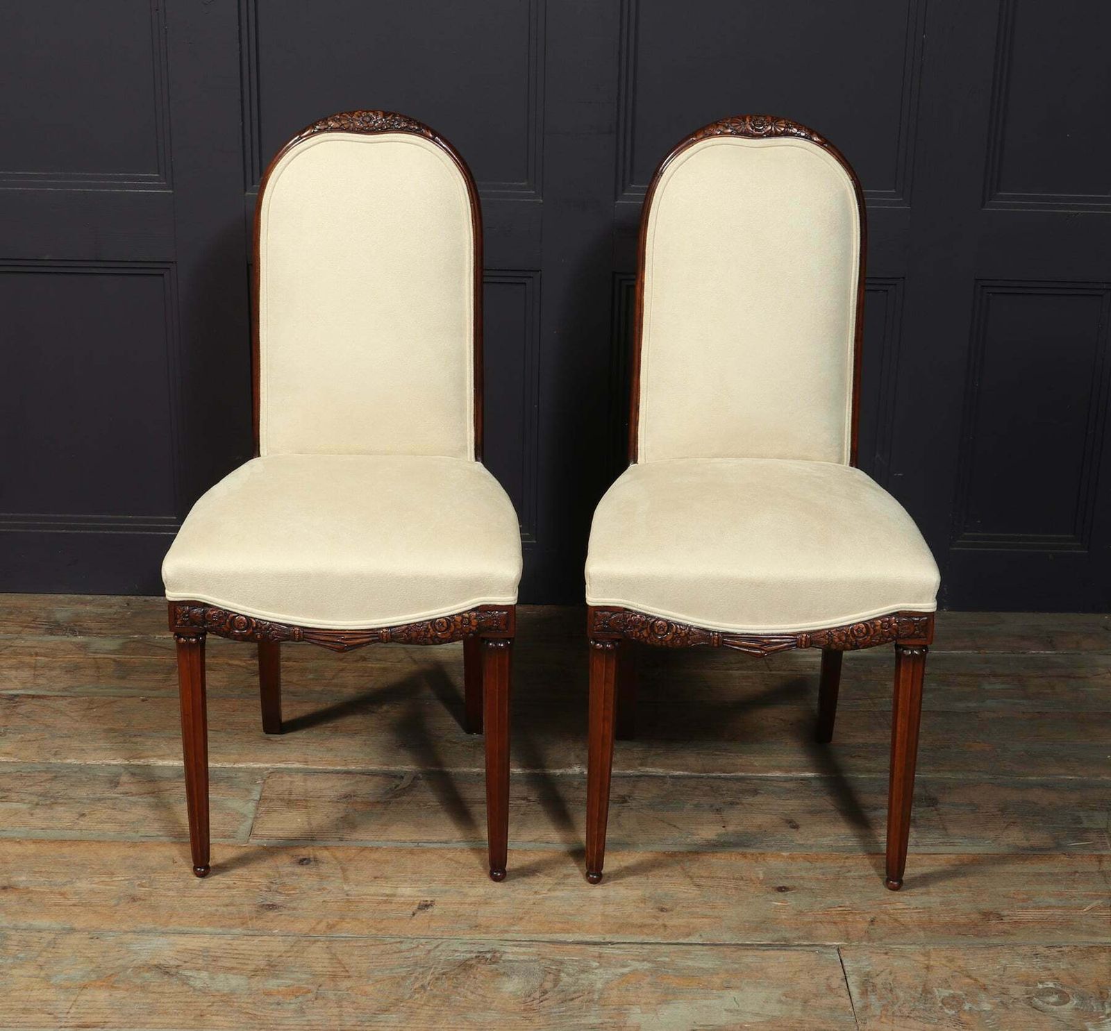 Pair Of French Art Deco Side Chairs By Paul Follot photo Furniture