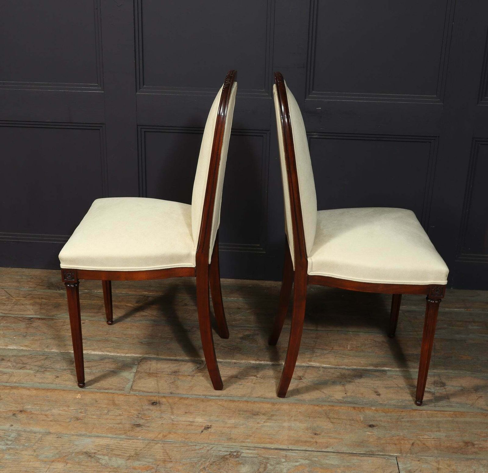 Furniture Pair Of French Art Deco Side Chairs By Paul Follot photo