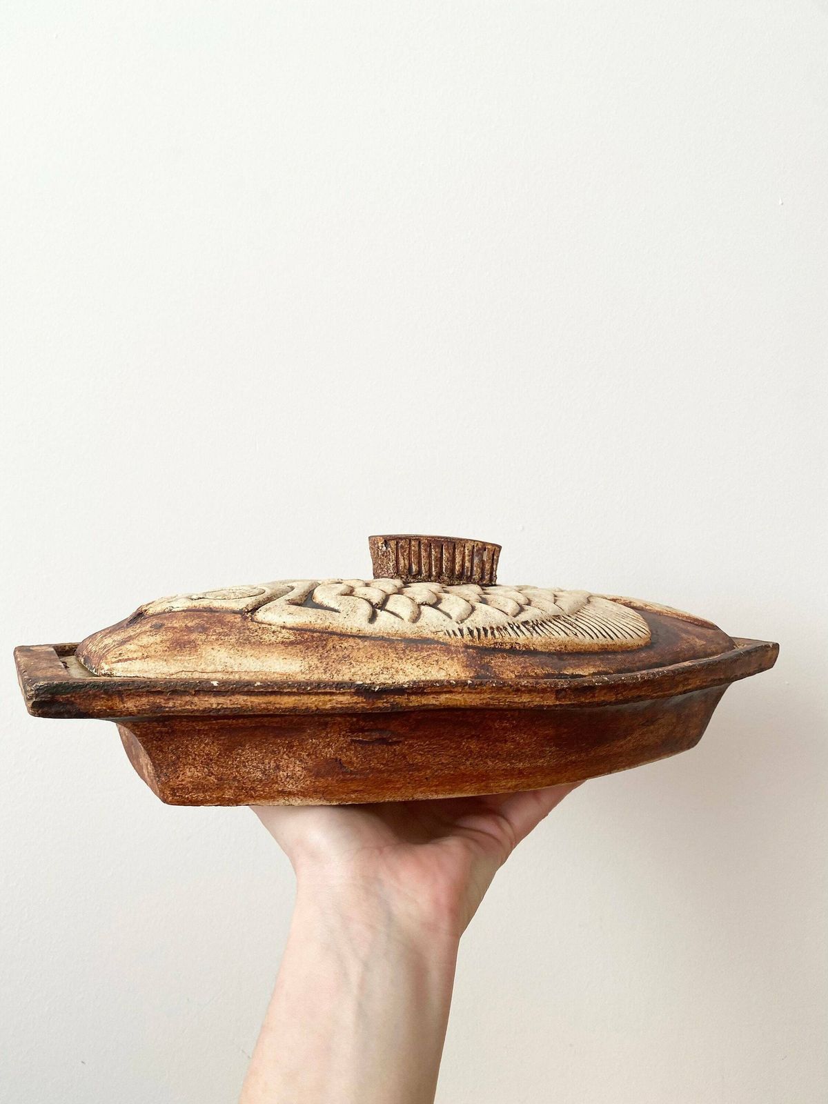 Pottery Fish Tureen, Quantock Stoneware Pottery, Rustic Home photo Home Decor