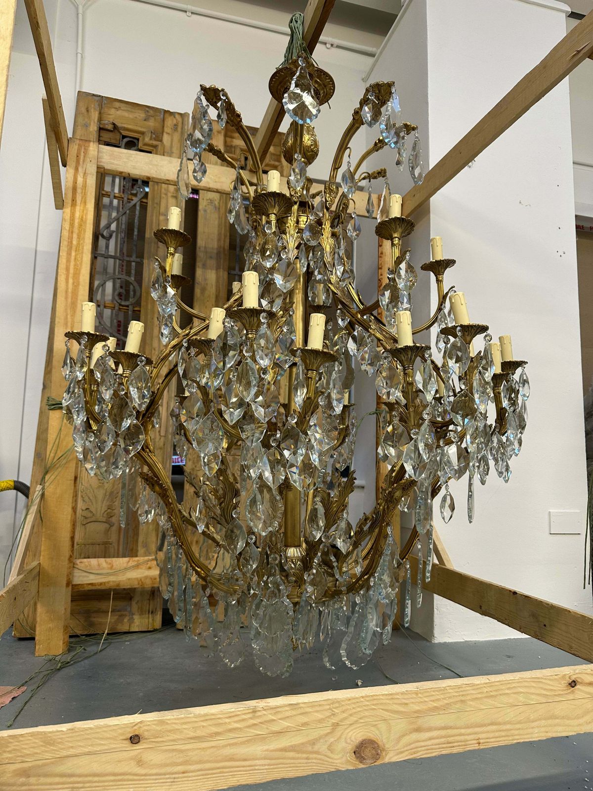A Stunning, Matching Pair Of Huge Baroque French Antique Chandeliers From Bordeaux photo 7995.0