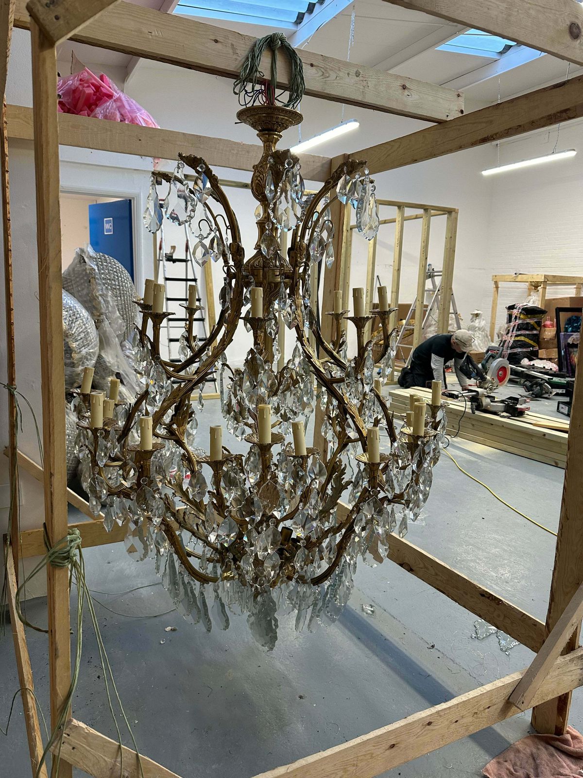 A Stunning, Matching Pair Of Huge Baroque French Antique Chandeliers From Bordeaux photo vinterior