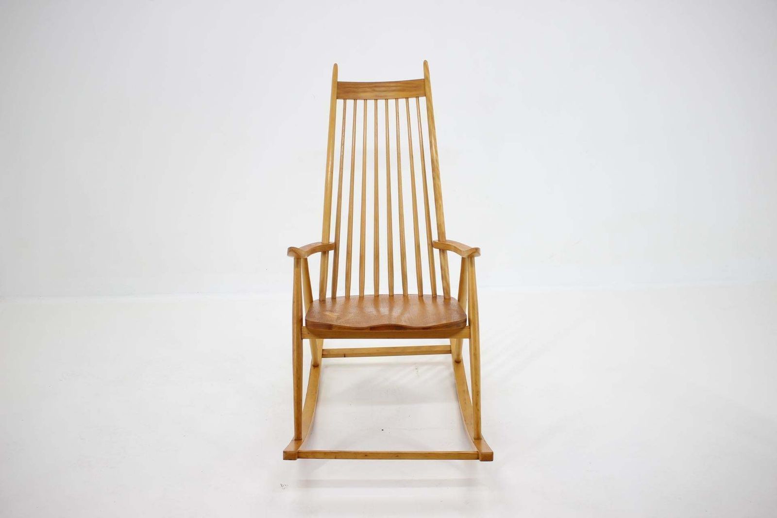1960s Midcentury Wooden Rocking Chair, Czechoslovakia photo buy