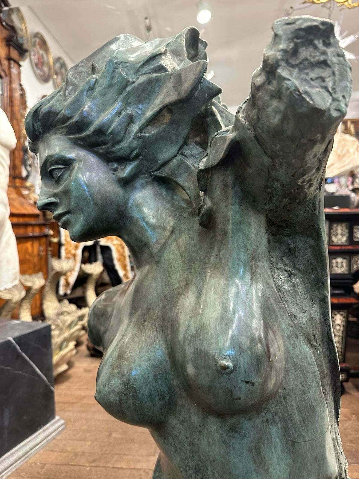 photo for sale Male And Female, Greek, Solid Bronze 1930’s Sculptured Busts (Priced Individually)