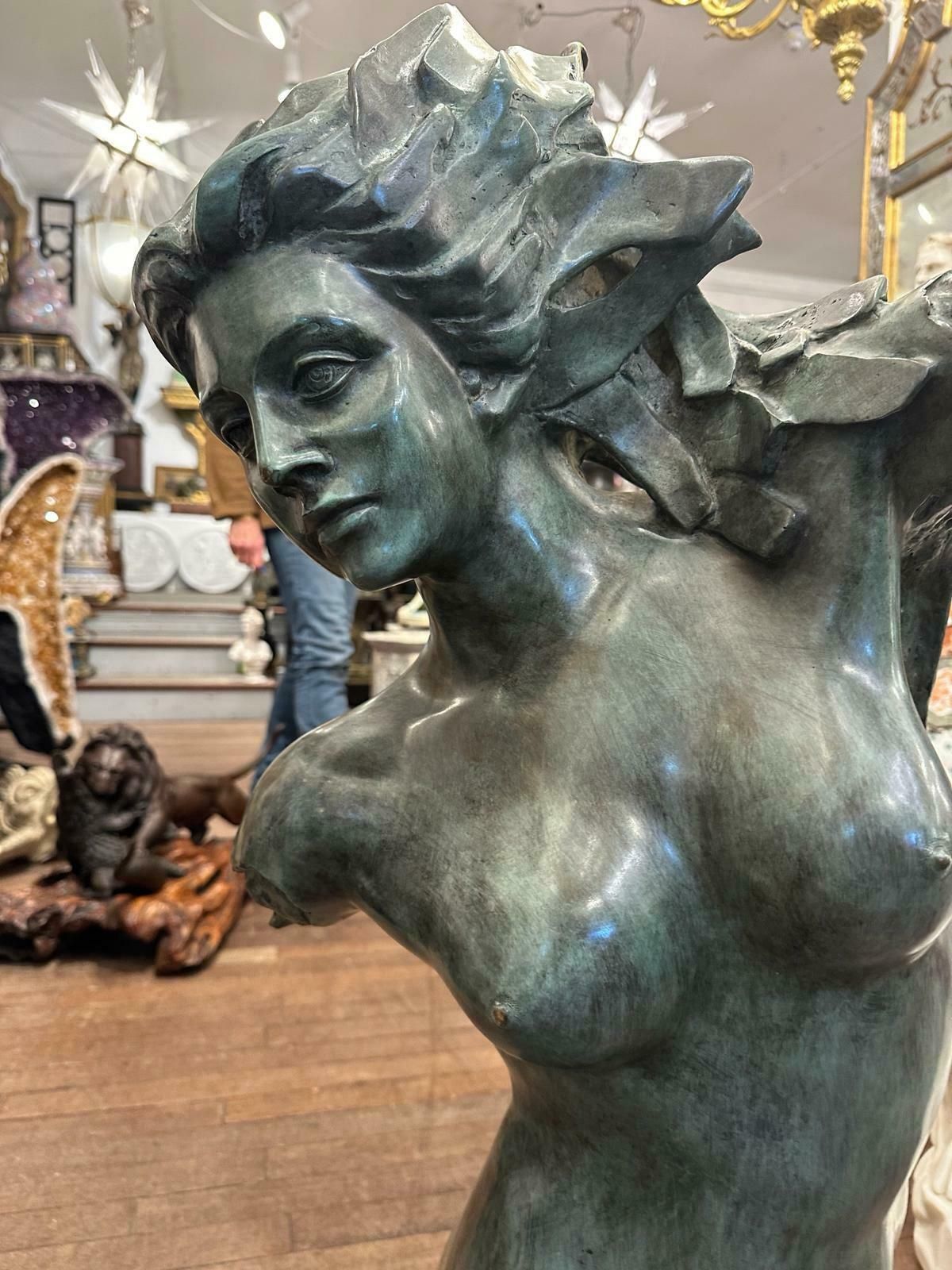 Art Male And Female, Greek, Solid Bronze 1930’s Sculptured Busts (Priced Individually) photo