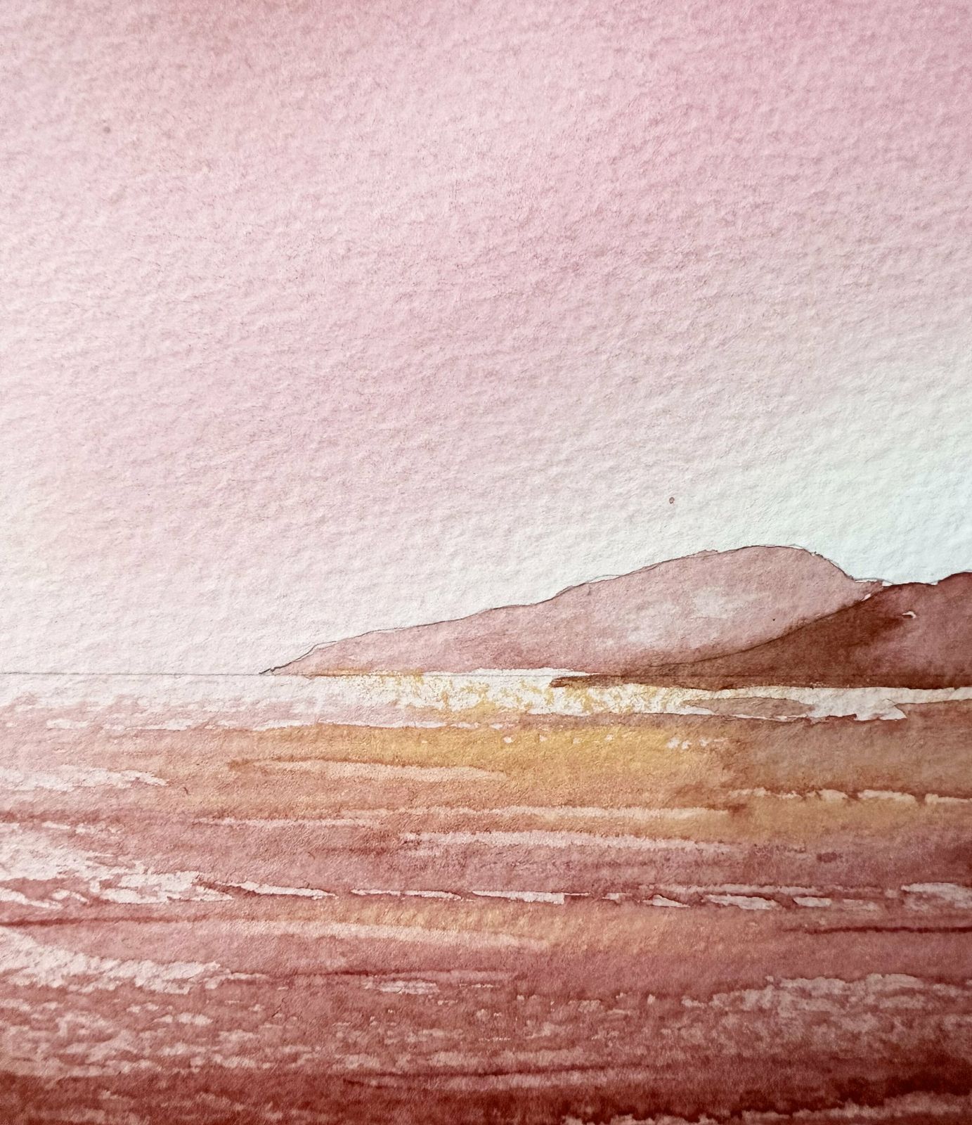 Original Watercolour Painting, Landscape, Unframed Painting photo furniture