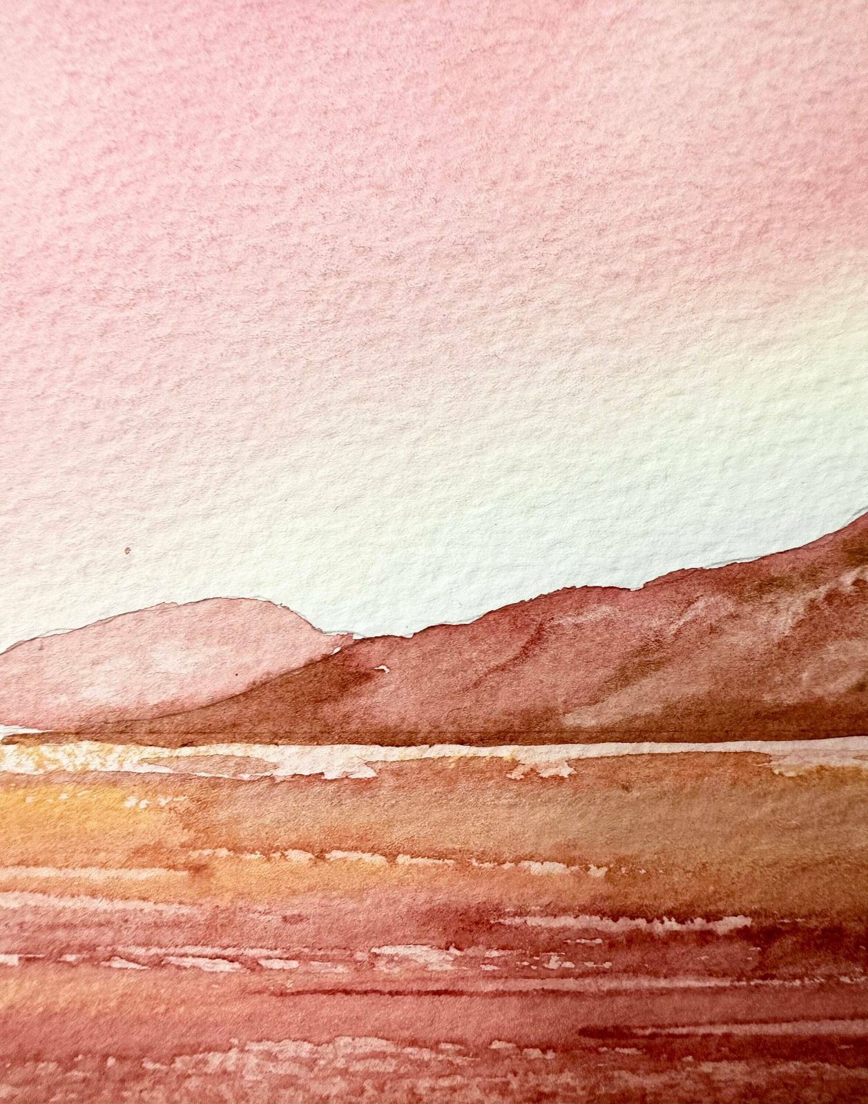 Original Watercolour Painting, Landscape, Unframed Painting photo vinterior