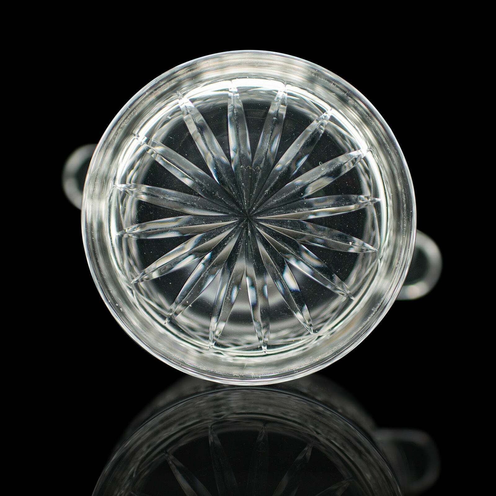 photo for sale Vintage Wine Cooler, English, Cut Glass, Ice Bucket, Mid Century, Circa 1960