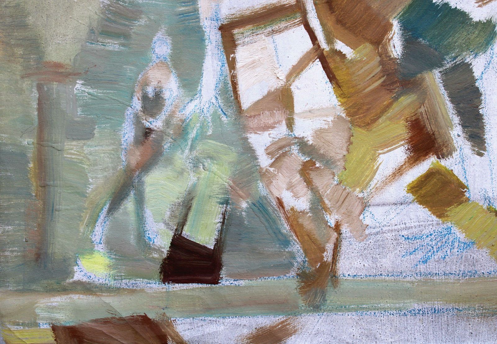Victor Karnauh For A Walk. Oil On Loose Canvas photo for sale