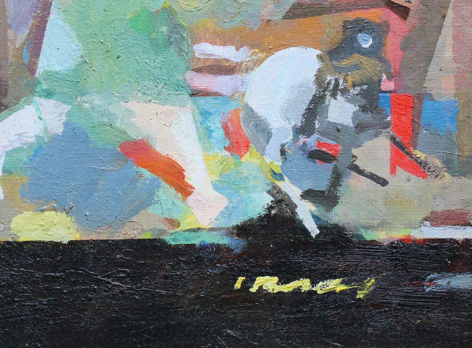 Victor Karnauh A Provincial Delight. Oil On Canvas, 1990s photo for sale