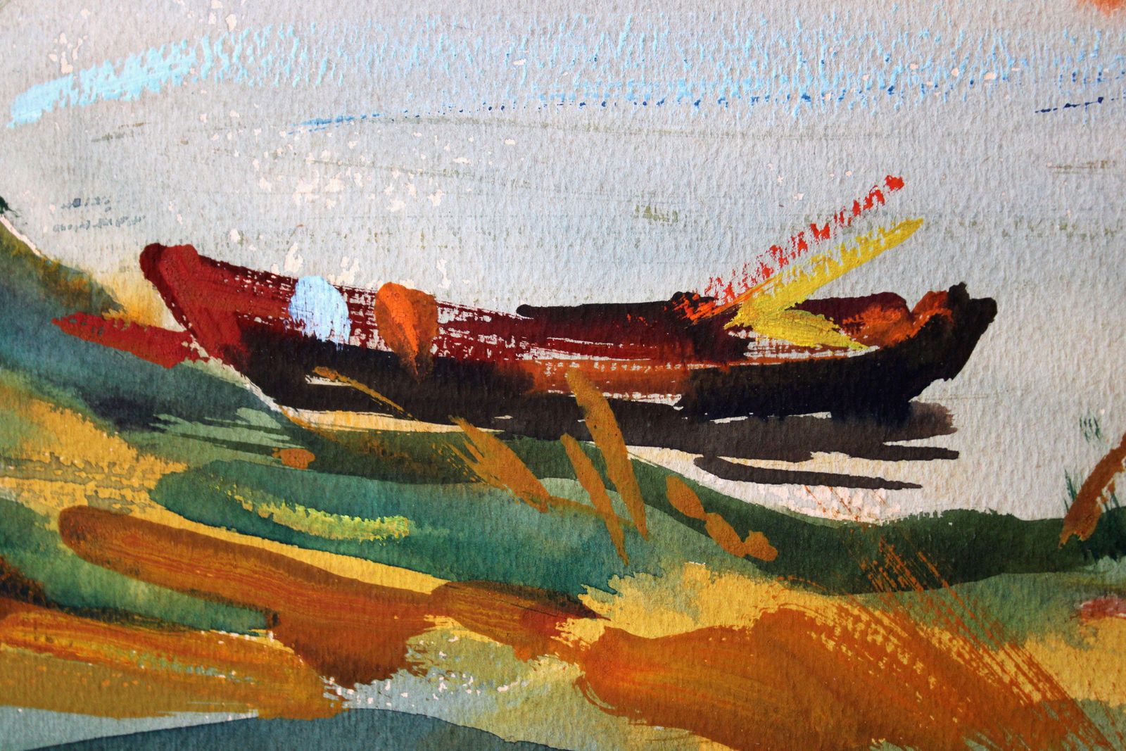 Janis Brekte Lake. 1965, Paper, Watercolor, photo vinterior