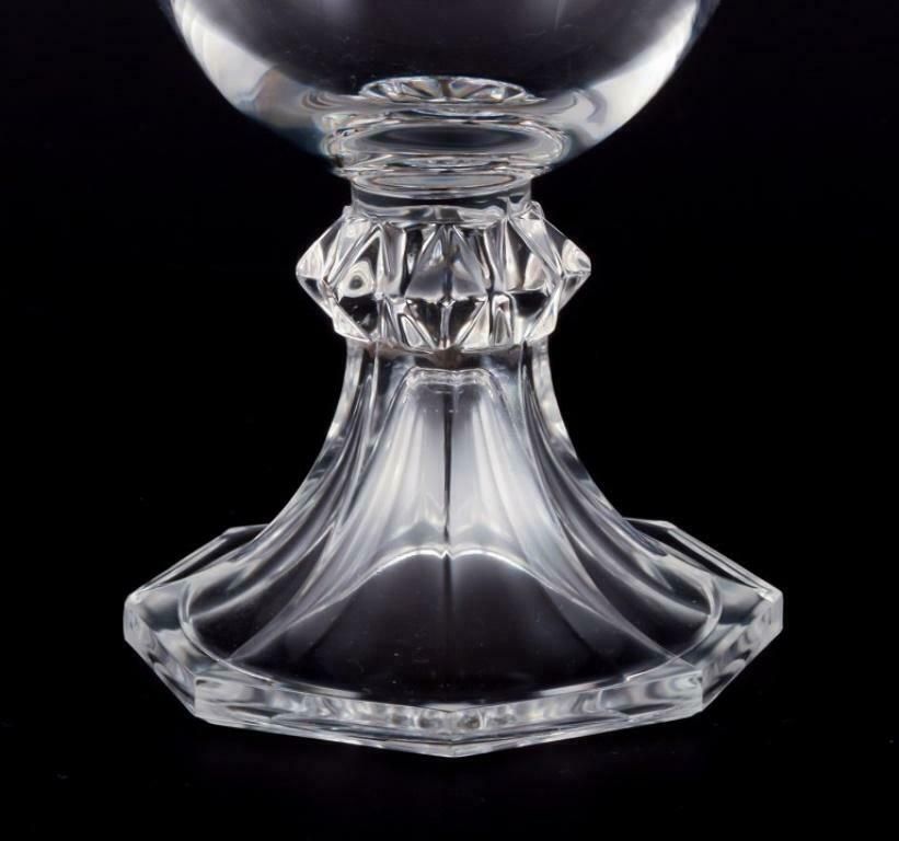 Val St. Lambert, Belgium. Set Of Six Red Wine Glasses In Clear Crystal Glass. photo Home Decor
