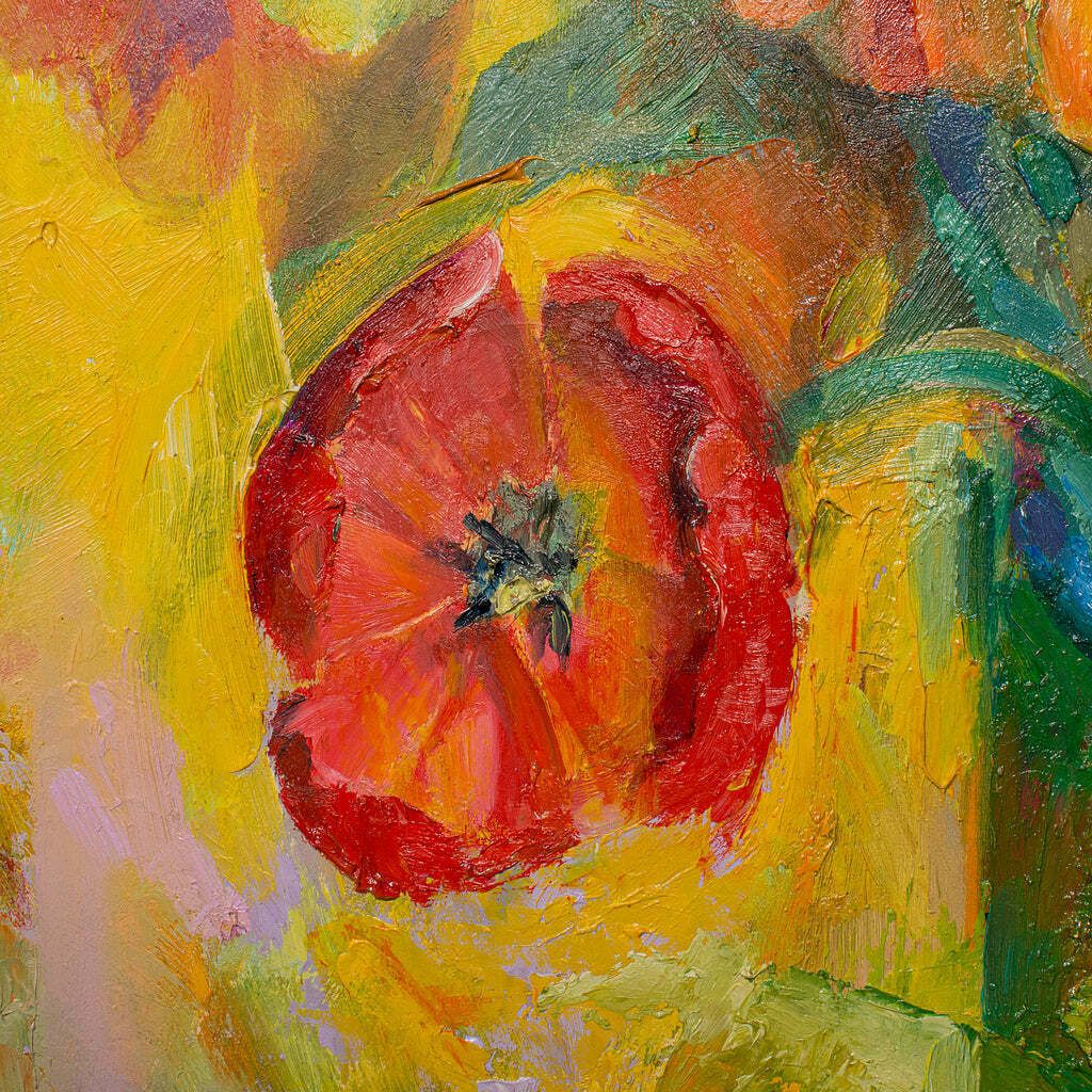 Contemporary Still Life Painting, English, Framed Oil On Canvas, Artist Signed photo vinterior