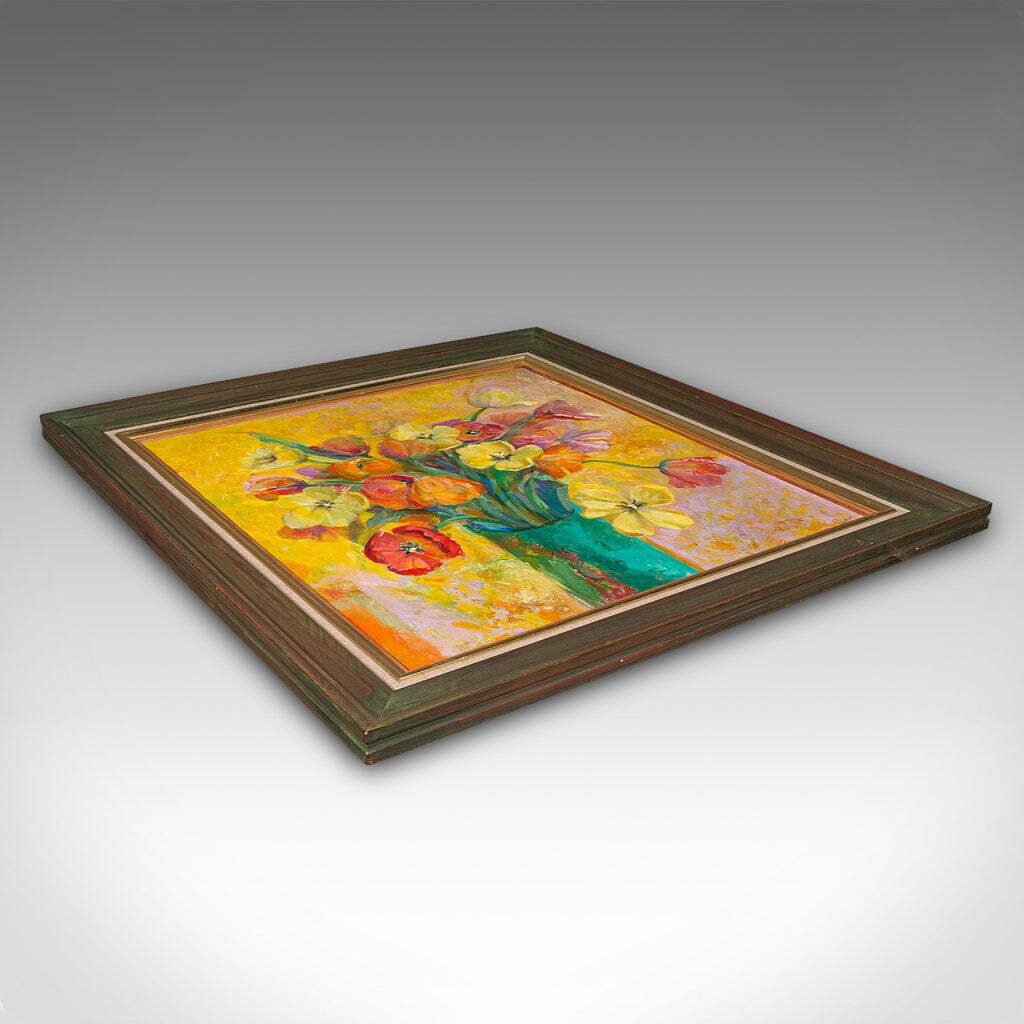 photo furniture Contemporary Still Life Painting, English, Framed Oil On Canvas, Artist Signed